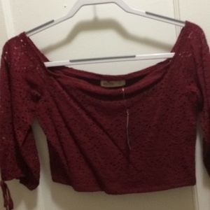 Extra cropped lace boho top